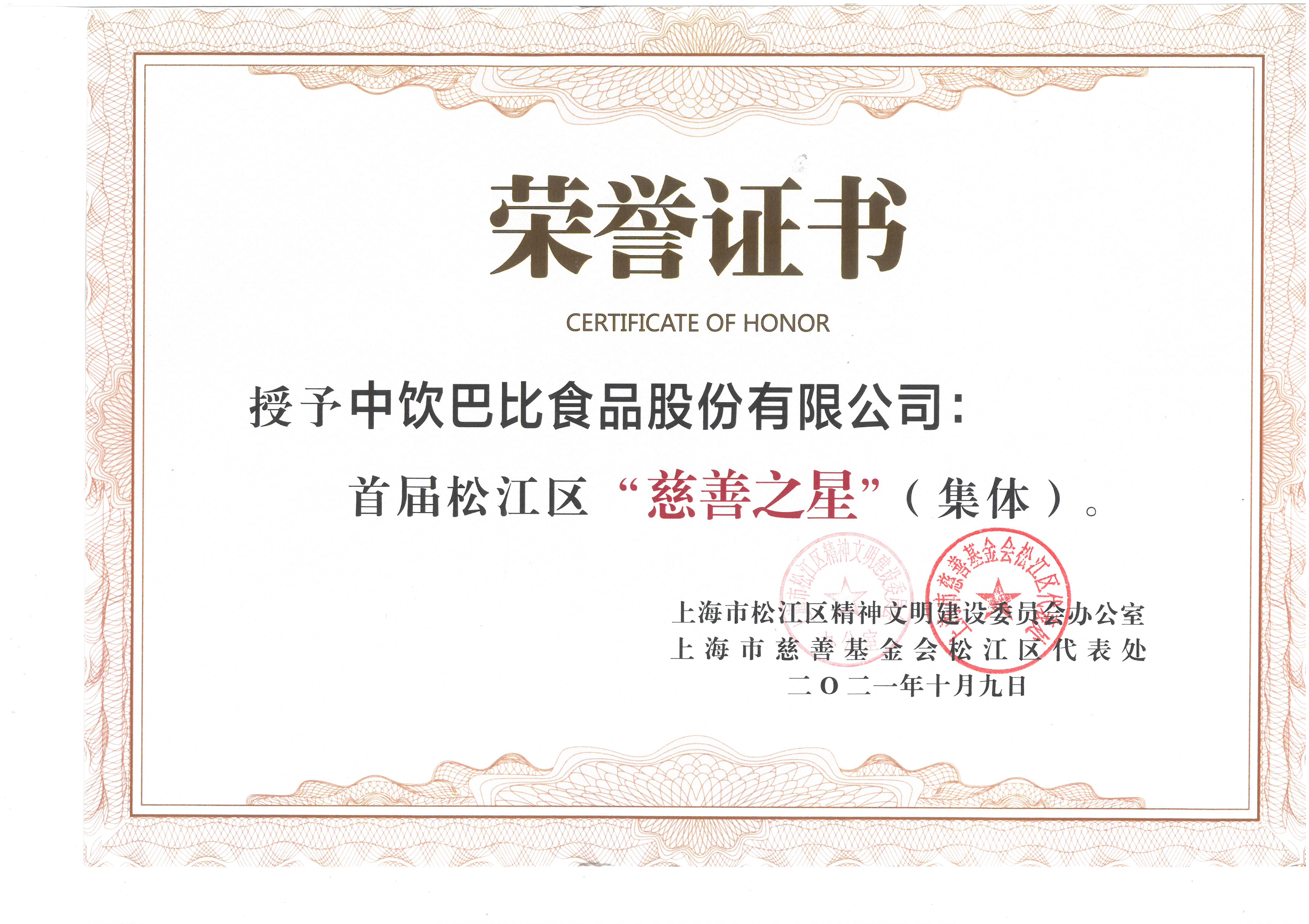 将公益作为头等大事，尊龙凯时荣获松江区慈善之星